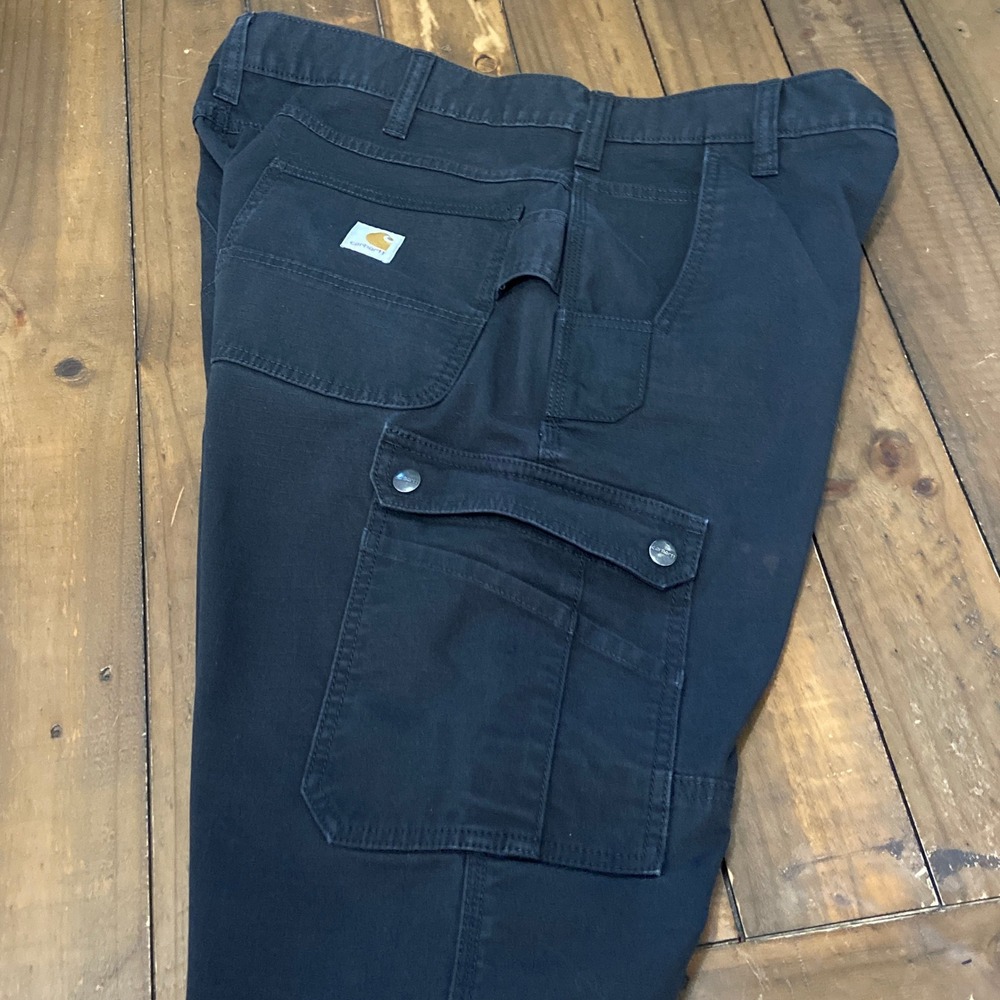 Carhartt Mens Rugged Flex Ripstop Cargo Work Pants Black 105461‎ 36x32 Utility - Picture 3 of 9